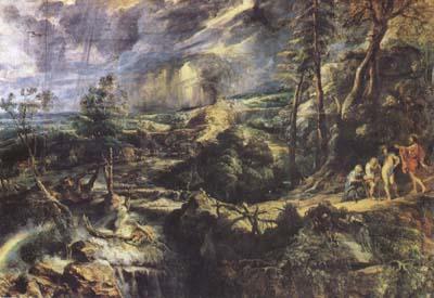 Peter Paul Rubens Stormy Landscape with Philemon und Baucis(mk08) oil painting picture
